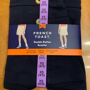 FRENCH TOAST Double Button Scooter 2 pack, Navy blue, size XS (4/5)